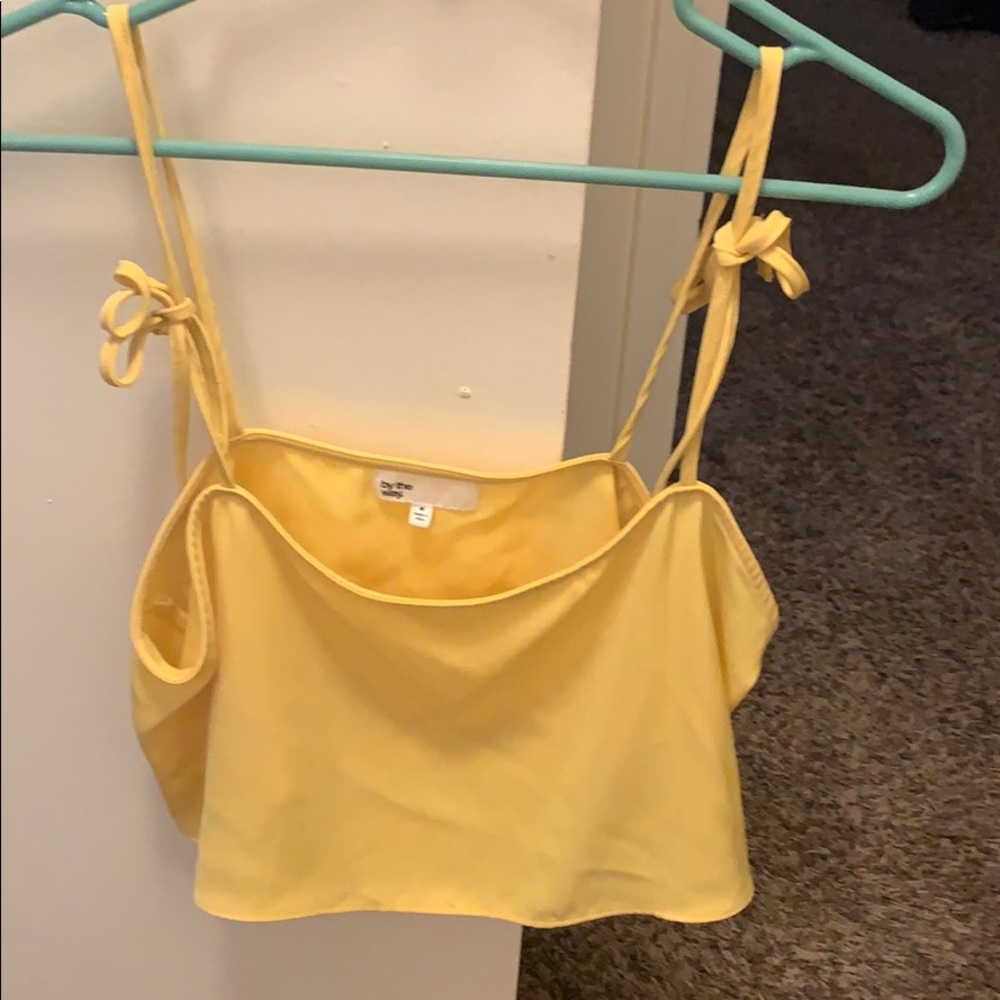 By the way yellow crop top